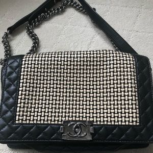 Chanel Medium Woven Boy Bag